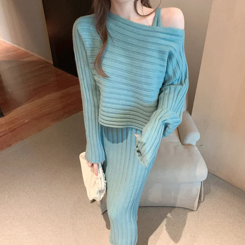 Moss - Set of knitted strapless dresses