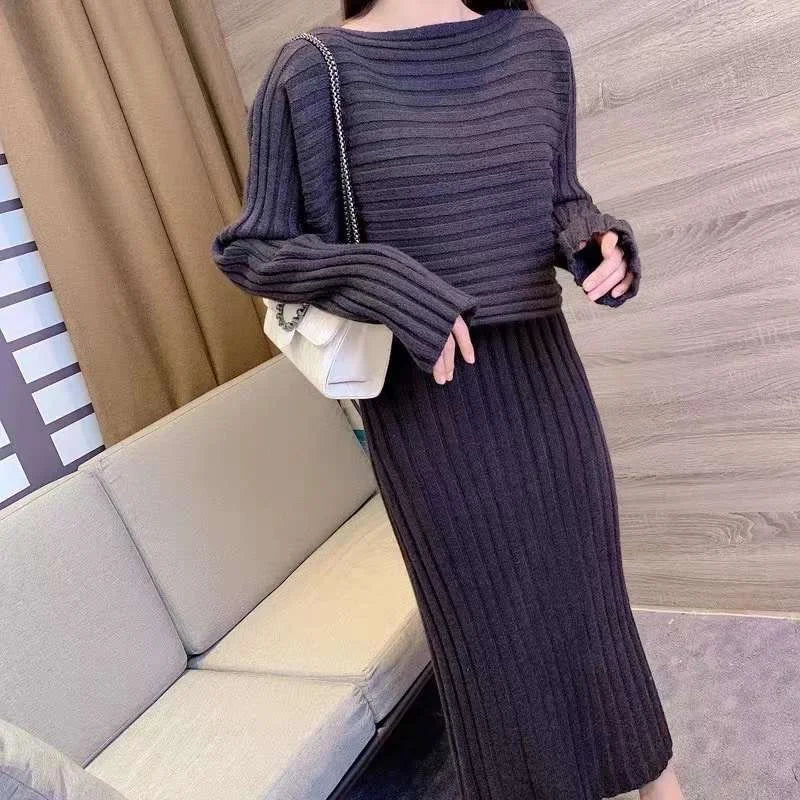 Moss - Set of knitted strapless dresses