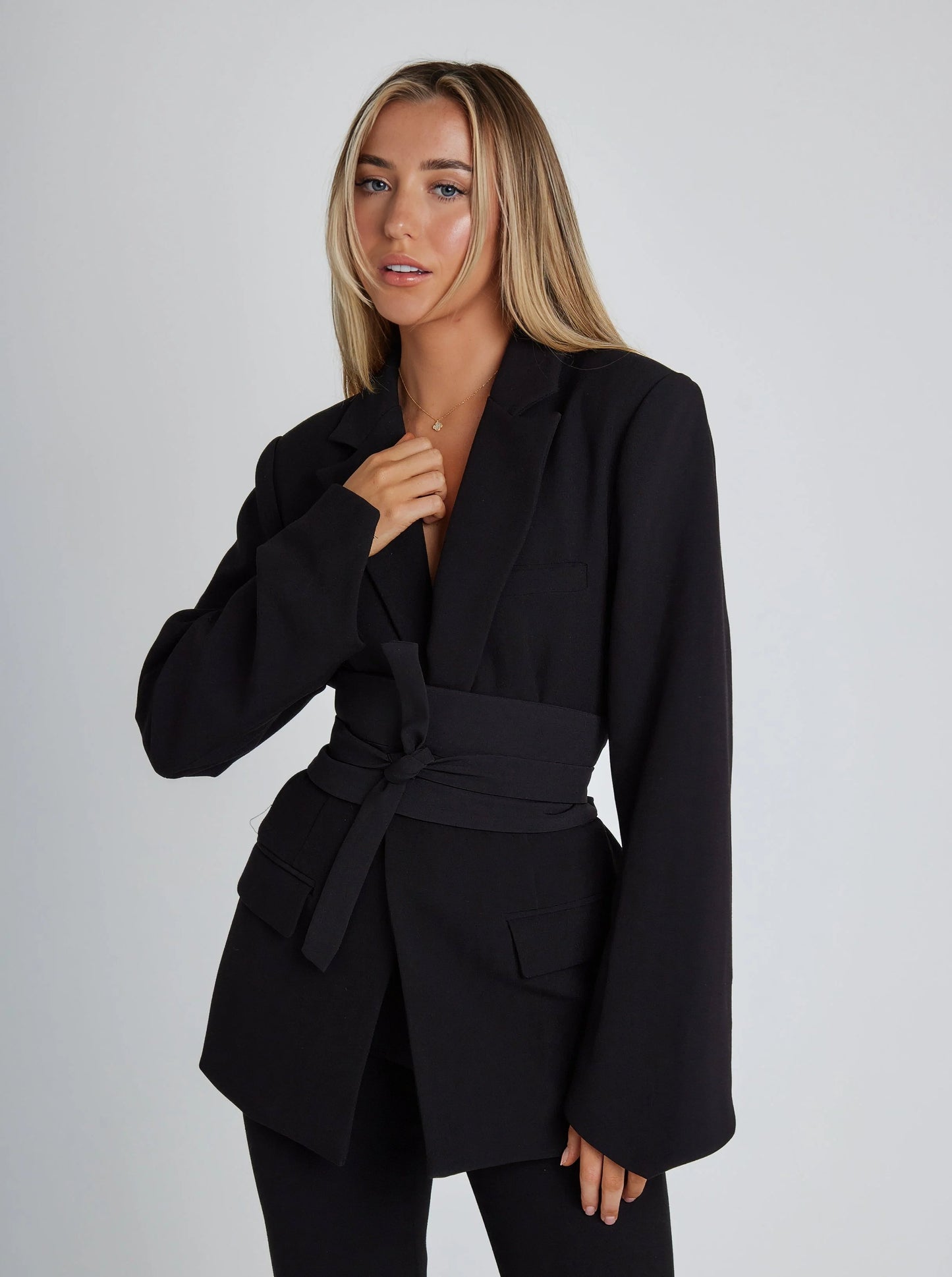 Elegant Blazer with Belt
