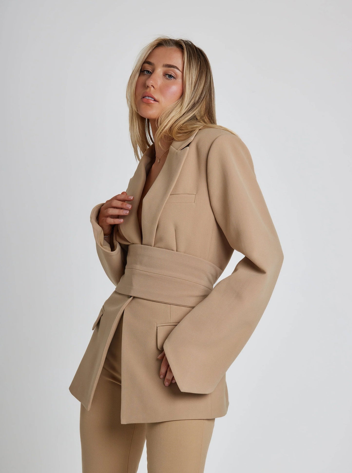 Elegant Blazer with Belt