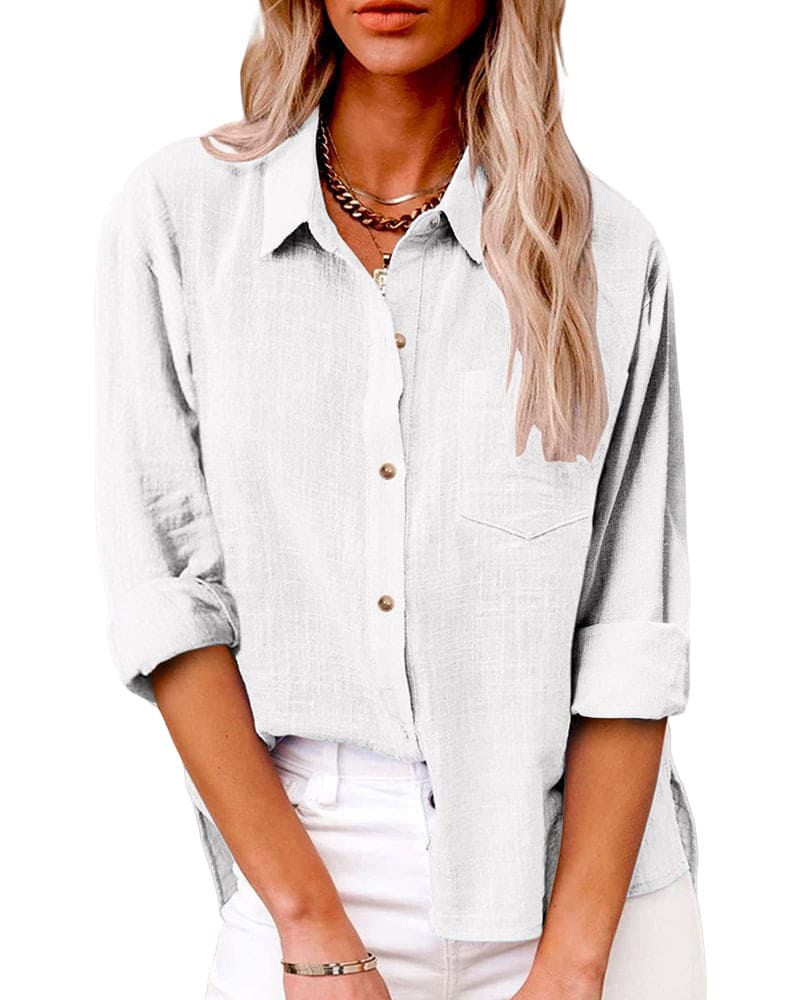 Elisa | Stylish Long Sleeve Blouse Practical and Elegant