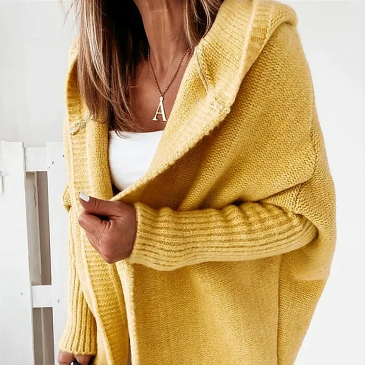 Mid-length coat with plain seams - Sasha
