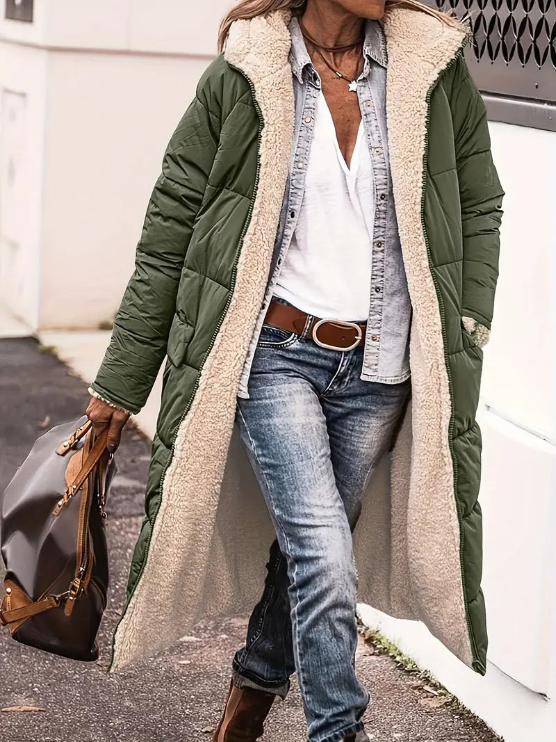 - Reversible fleece puffer jacket