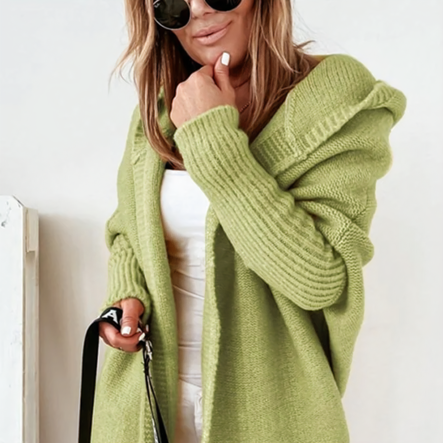 Mid-length coat with plain seams - Sasha