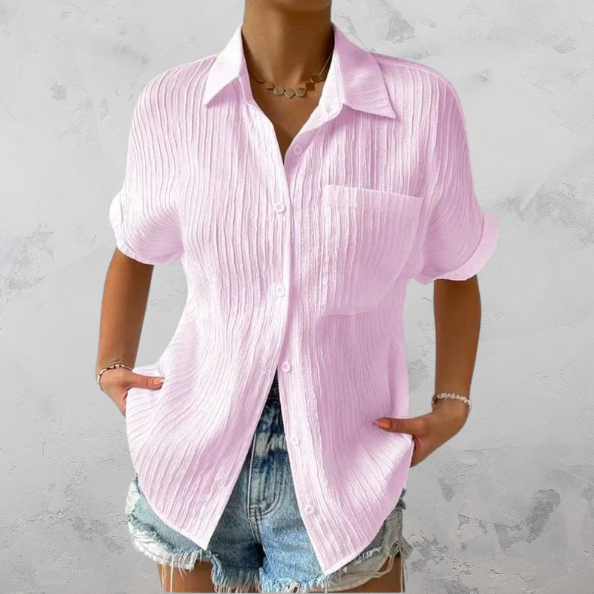 Fay | Casual Lightweight Blouse with Button Closure for Ladies