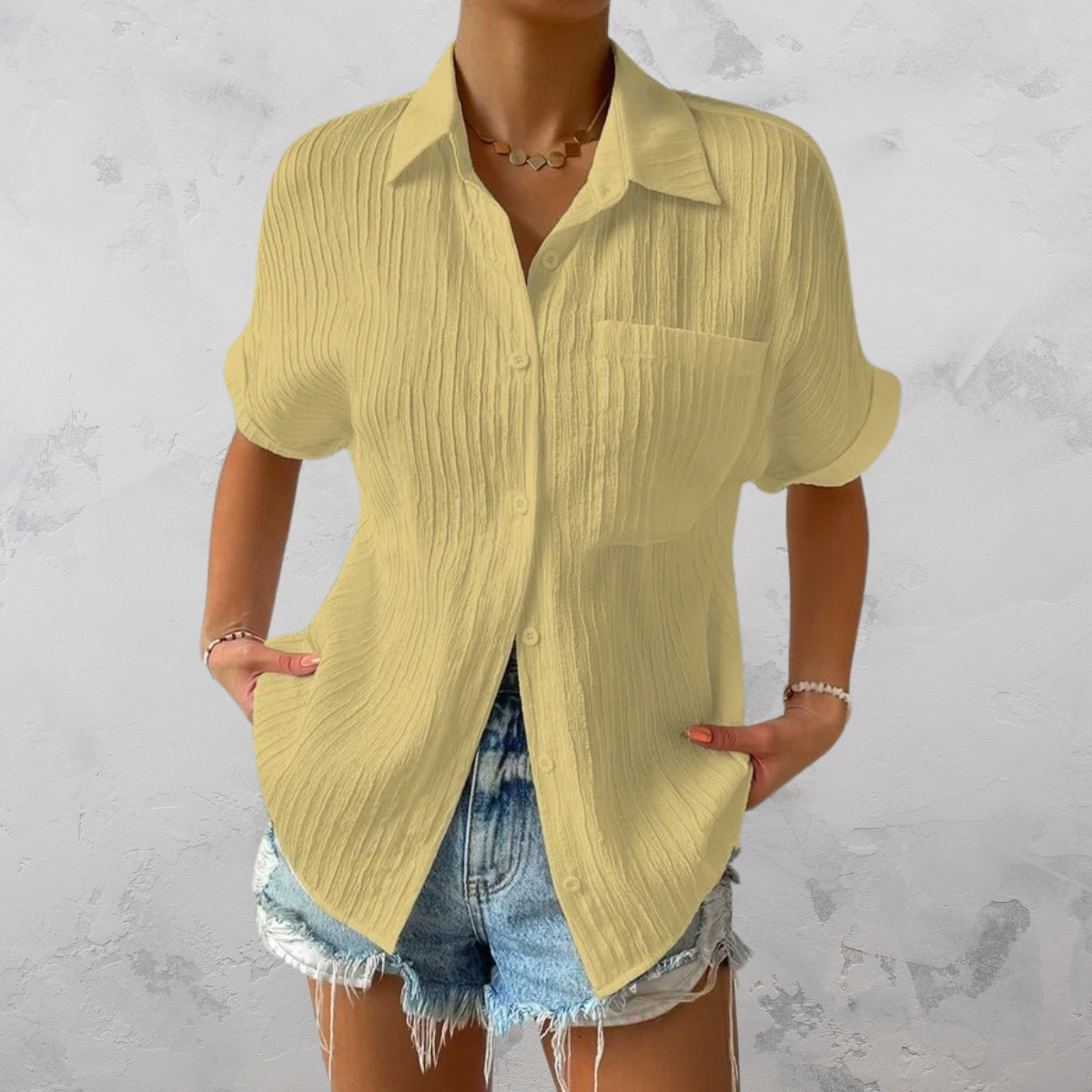 Fay | Casual Lightweight Blouse with Button Closure for Ladies
