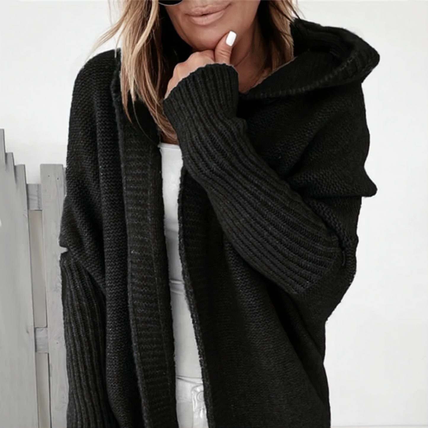 Mid-length coat with plain seams - Sasha