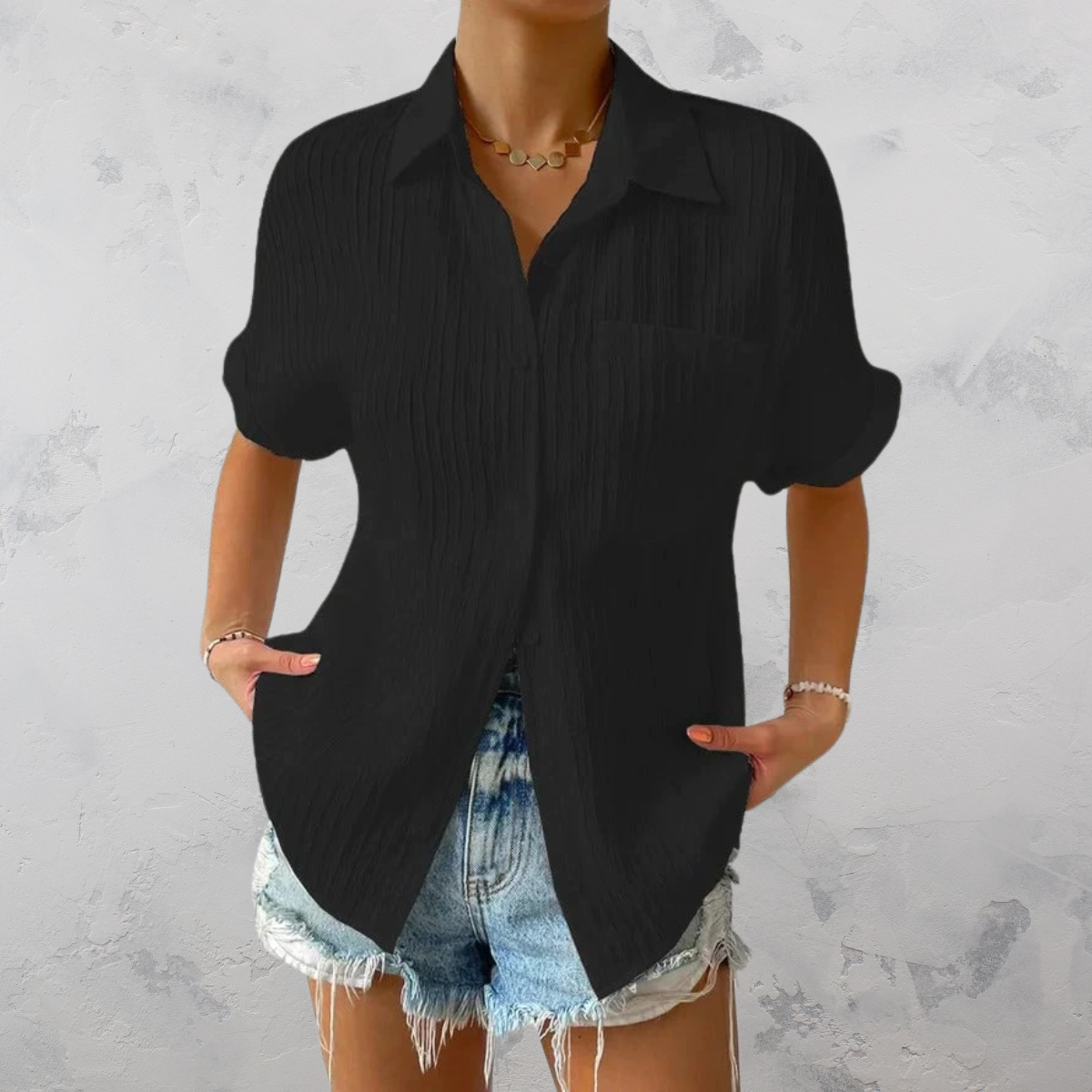 Fay | Casual Lightweight Blouse with Button Closure for Ladies