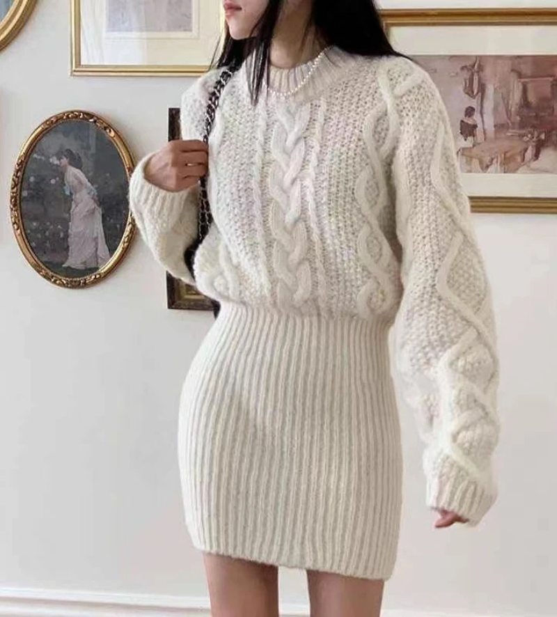 Blanka Dress | Long Sleeve Knitted Dress