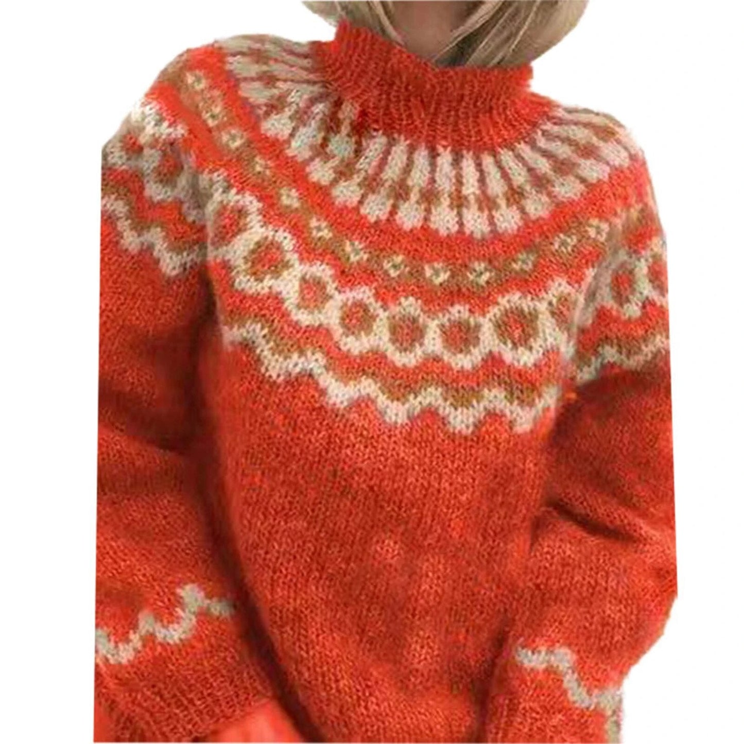 Turtleneck knit sweater for women - Athena