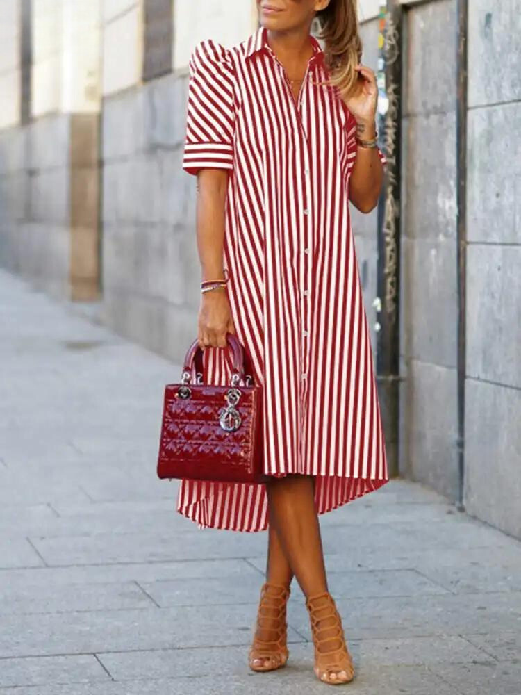Alix - Elegant Stripes Dress