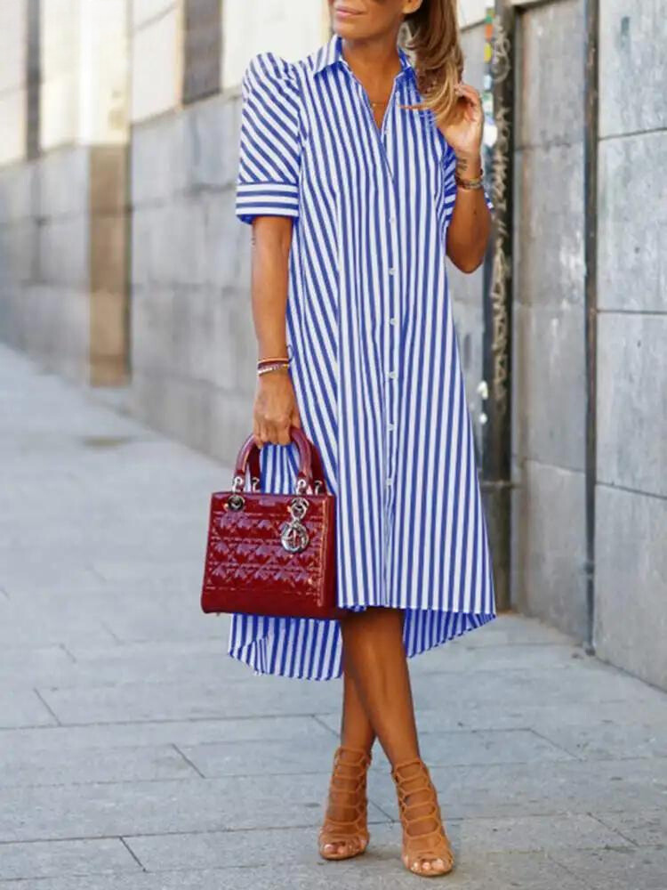 Alix - Elegant Stripes Dress