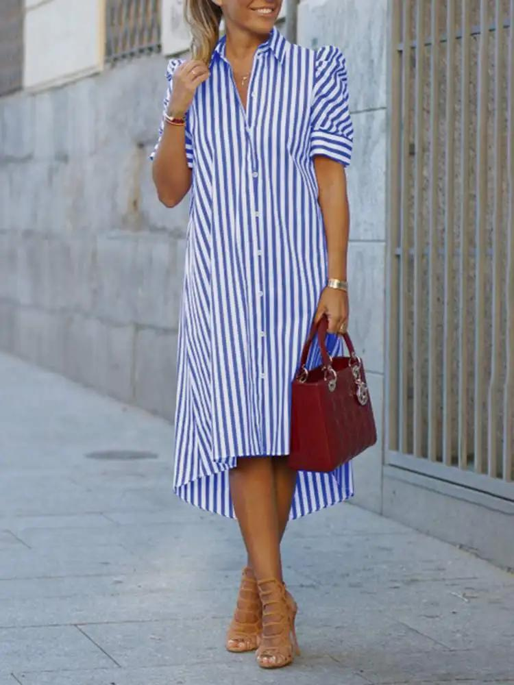 Alix - Elegant Stripes Dress