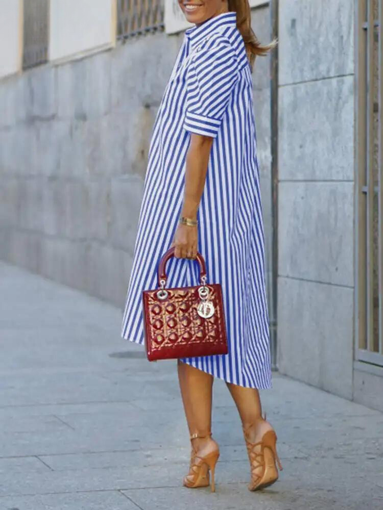 Alix - Elegant Stripes Dress