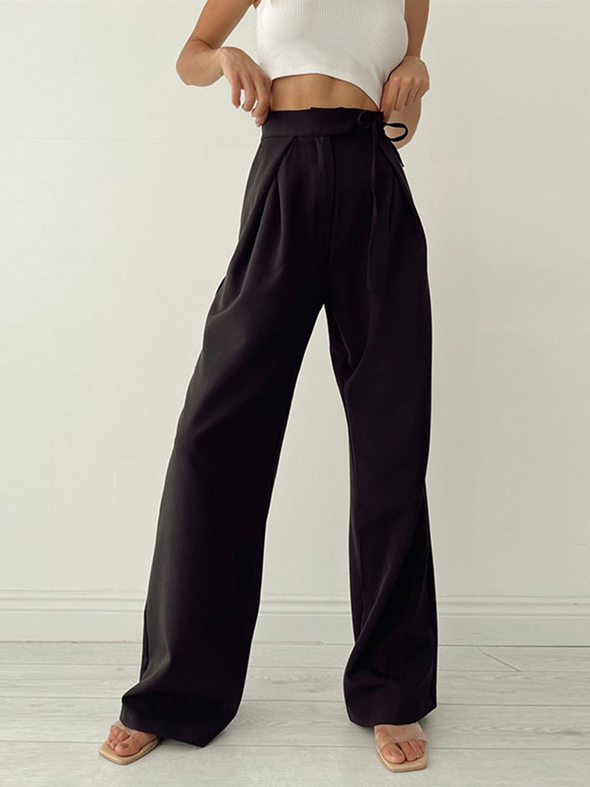 Belezz - High-waisted palazzo pants
