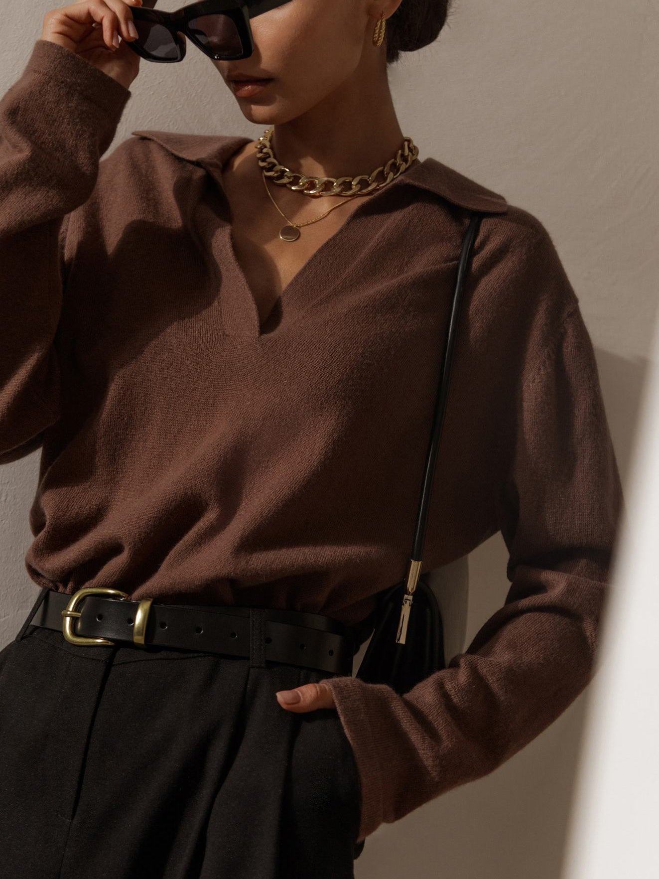 Jasper - Casual sweater with collar