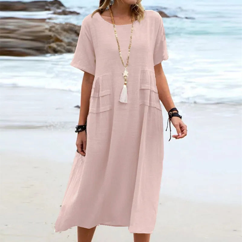 Benthe - Cotton Linen Beach Dress