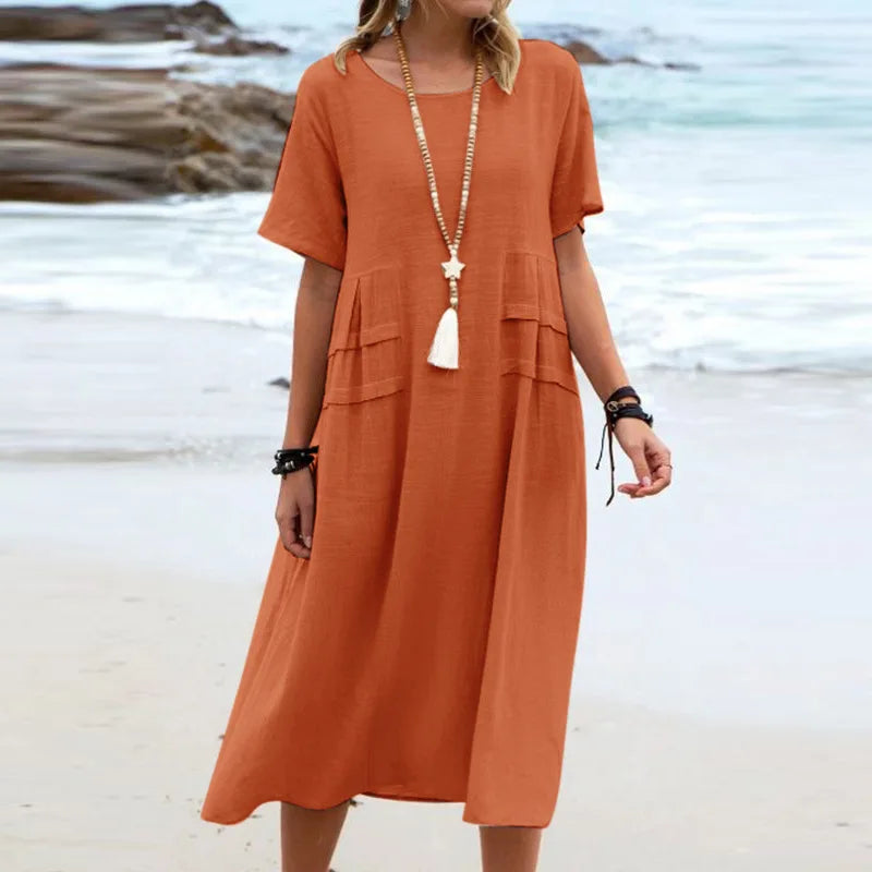 Benthe - Cotton Linen Beach Dress