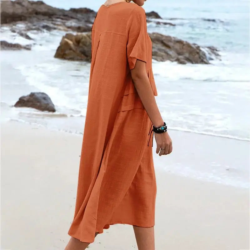 Benthe - Cotton Linen Beach Dress