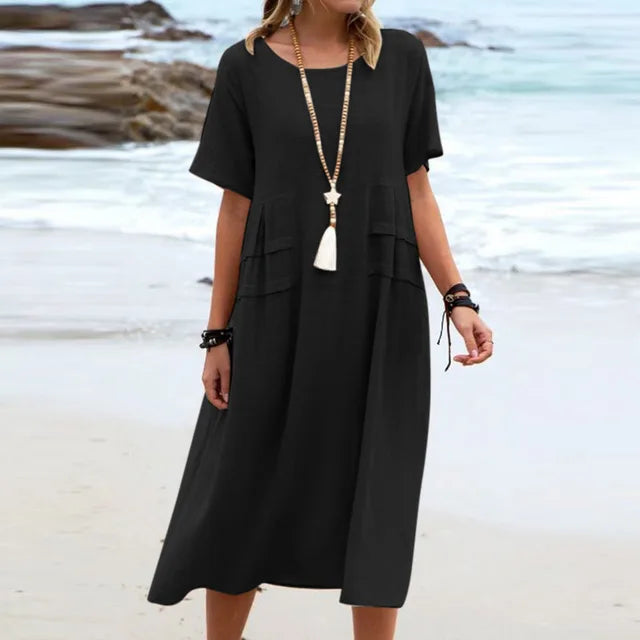 Benthe - Cotton Linen Beach Dress