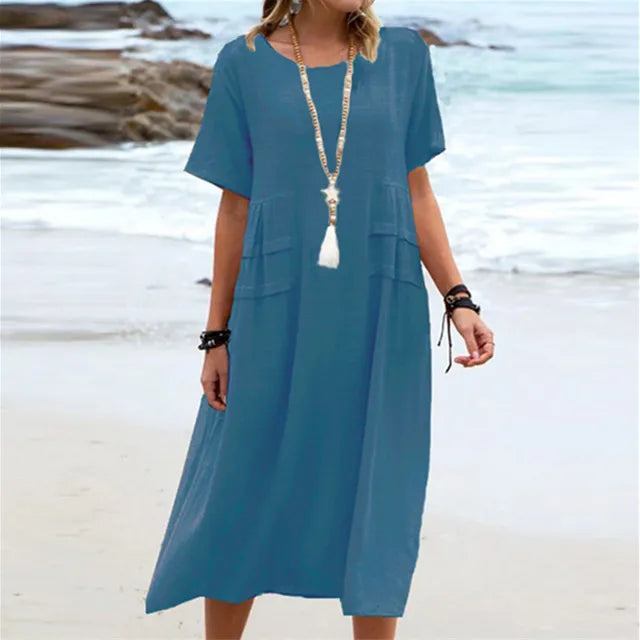 Benthe - Cotton Linen Beach Dress