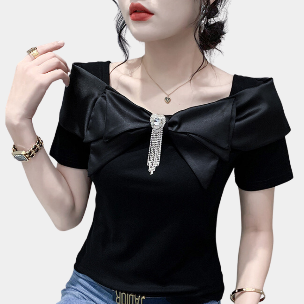 Belinda - Charming Bow Blouse for Ladies