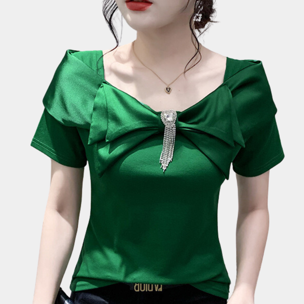 Belinda - Charming Bow Blouse for Ladies