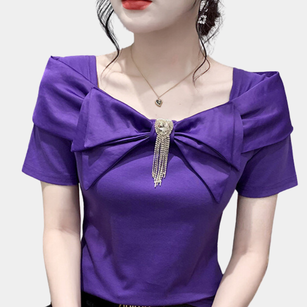 Belinda - Charming Bow Blouse for Ladies