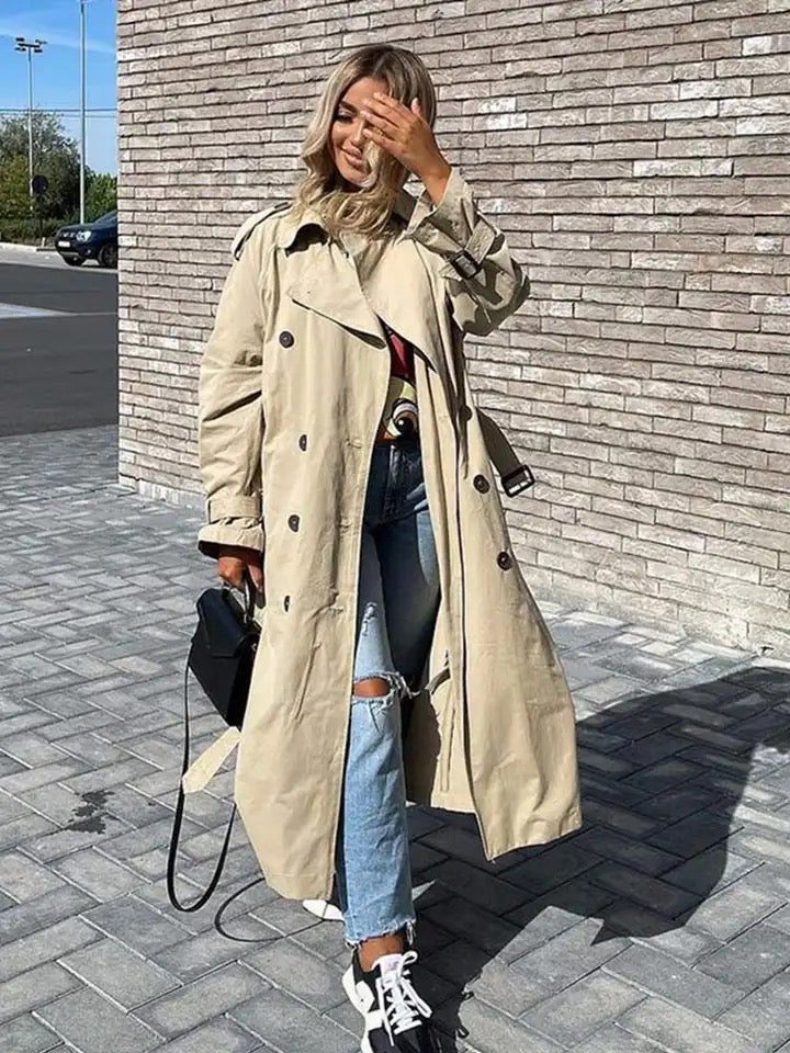 Elegant winter trench coat for women - Tirza
