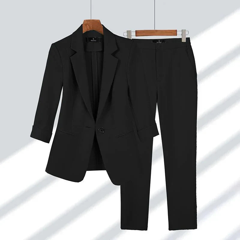 Elegant blazer and trouser set - Chrysta