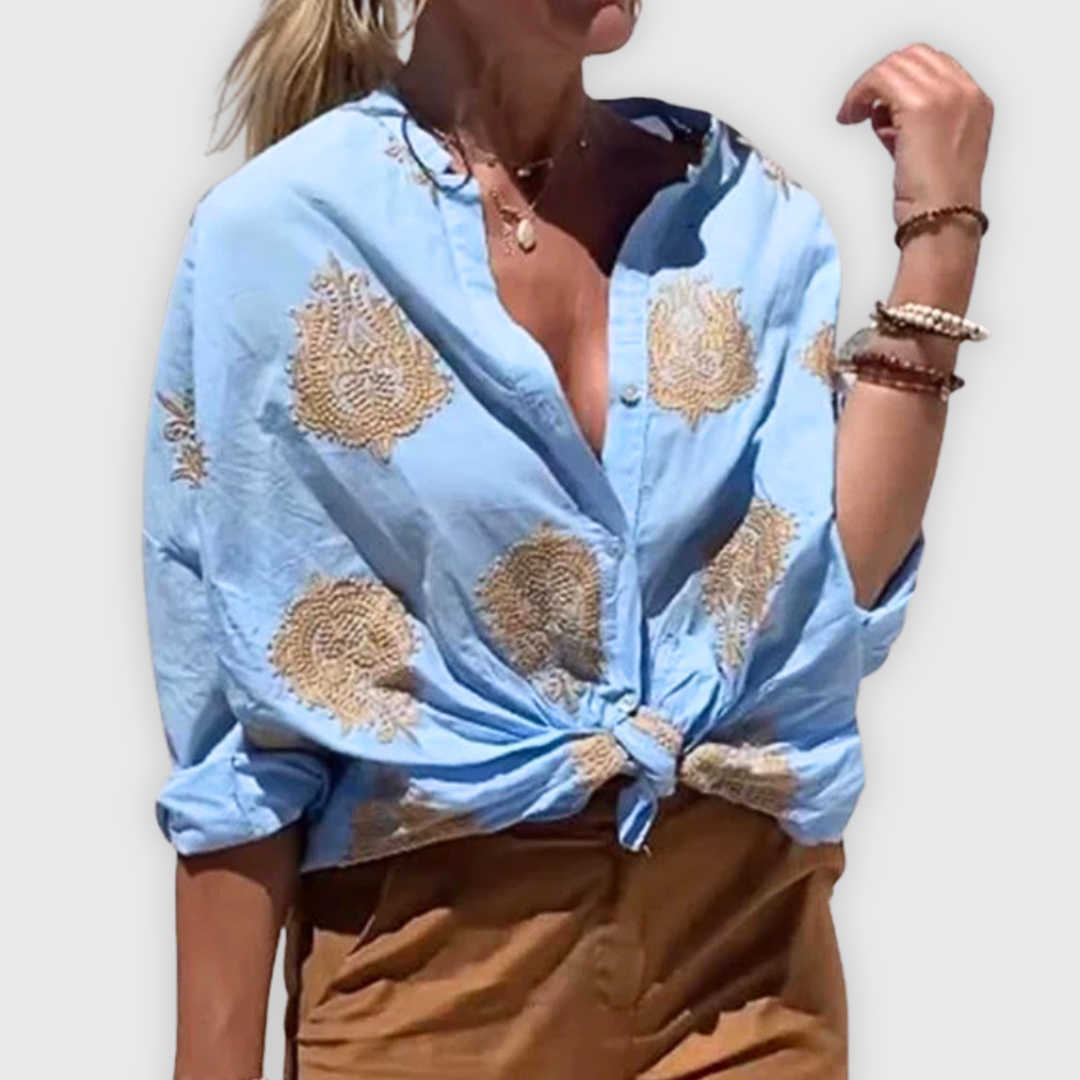 Lightweight elegant ladies blouse Handmade