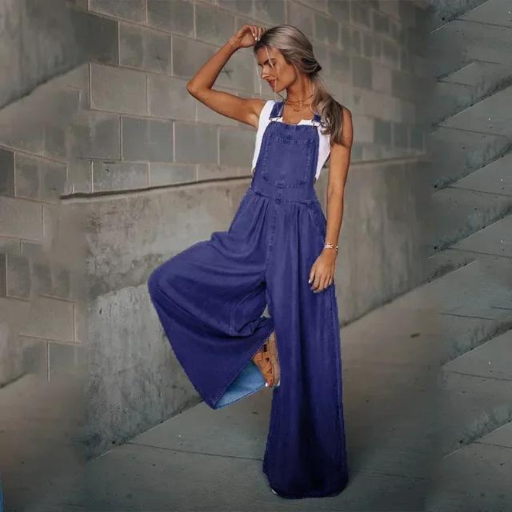 Ambre - Elegant Adjustable Denim Jumpsuit