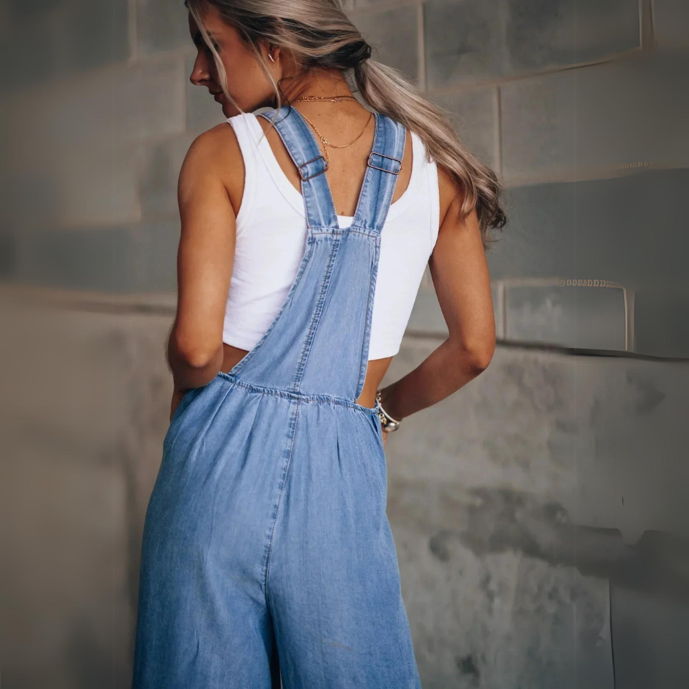 Ambre - Elegant Adjustable Denim Jumpsuit