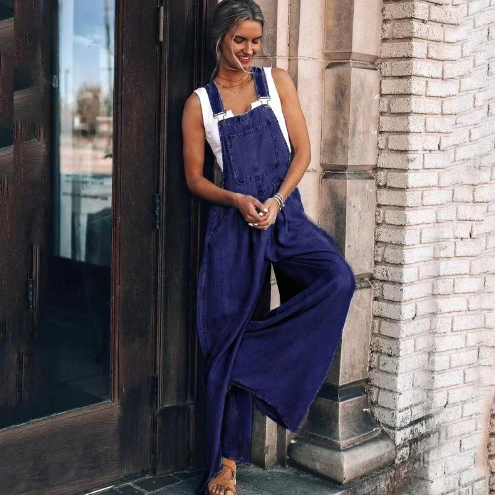 Ambre - Elegant Adjustable Denim Jumpsuit