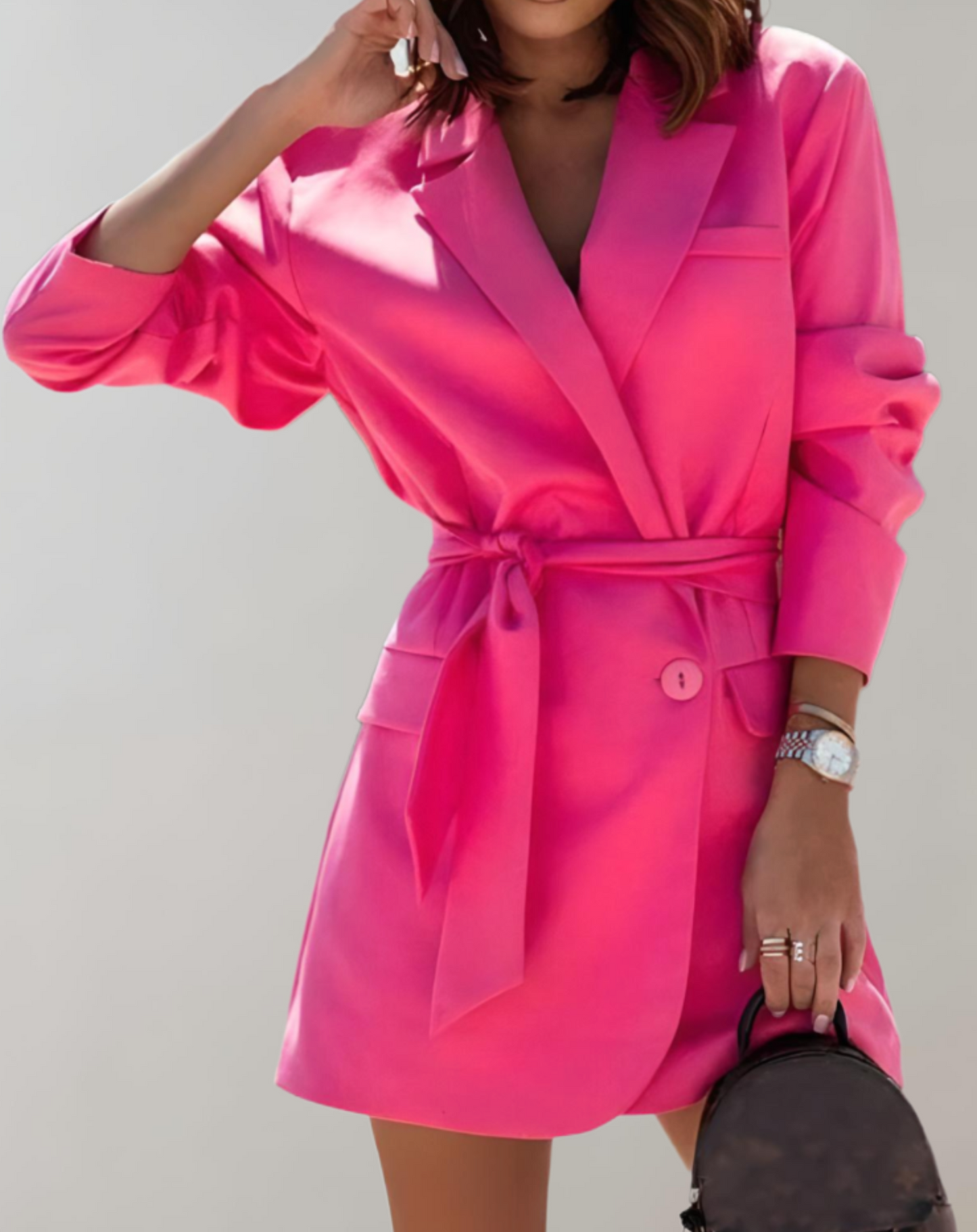 Cosette - Oversized blazer with belt in several colors