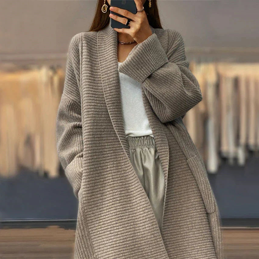 Thickened single-colored cardigan - Daphne