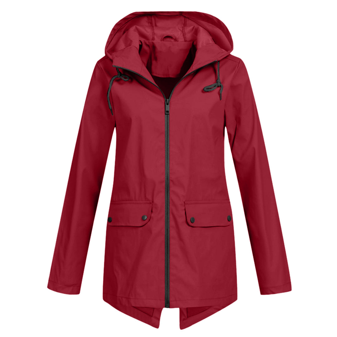 Long elegant rain jacket for women - Isa