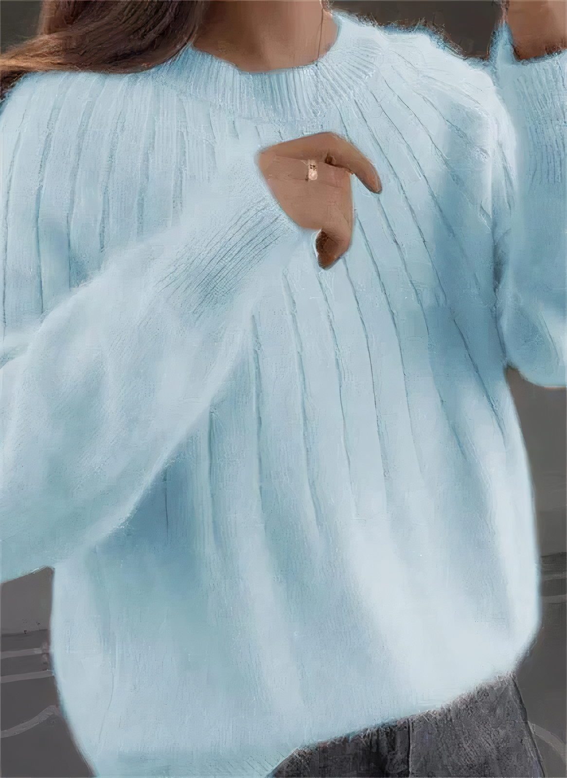 Fluffy knitted sweater - Frida
