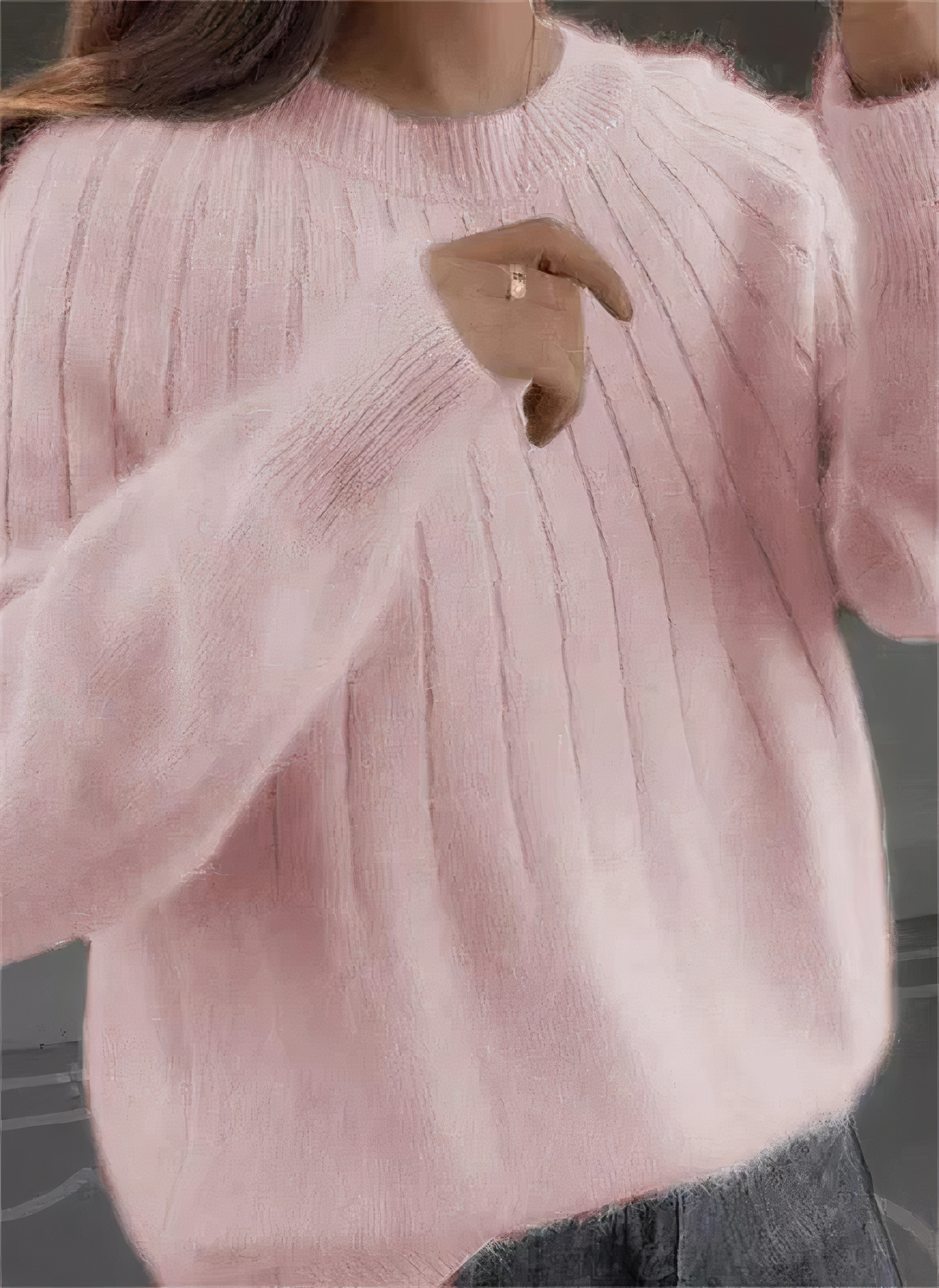 Fluffy knitted sweater - Frida