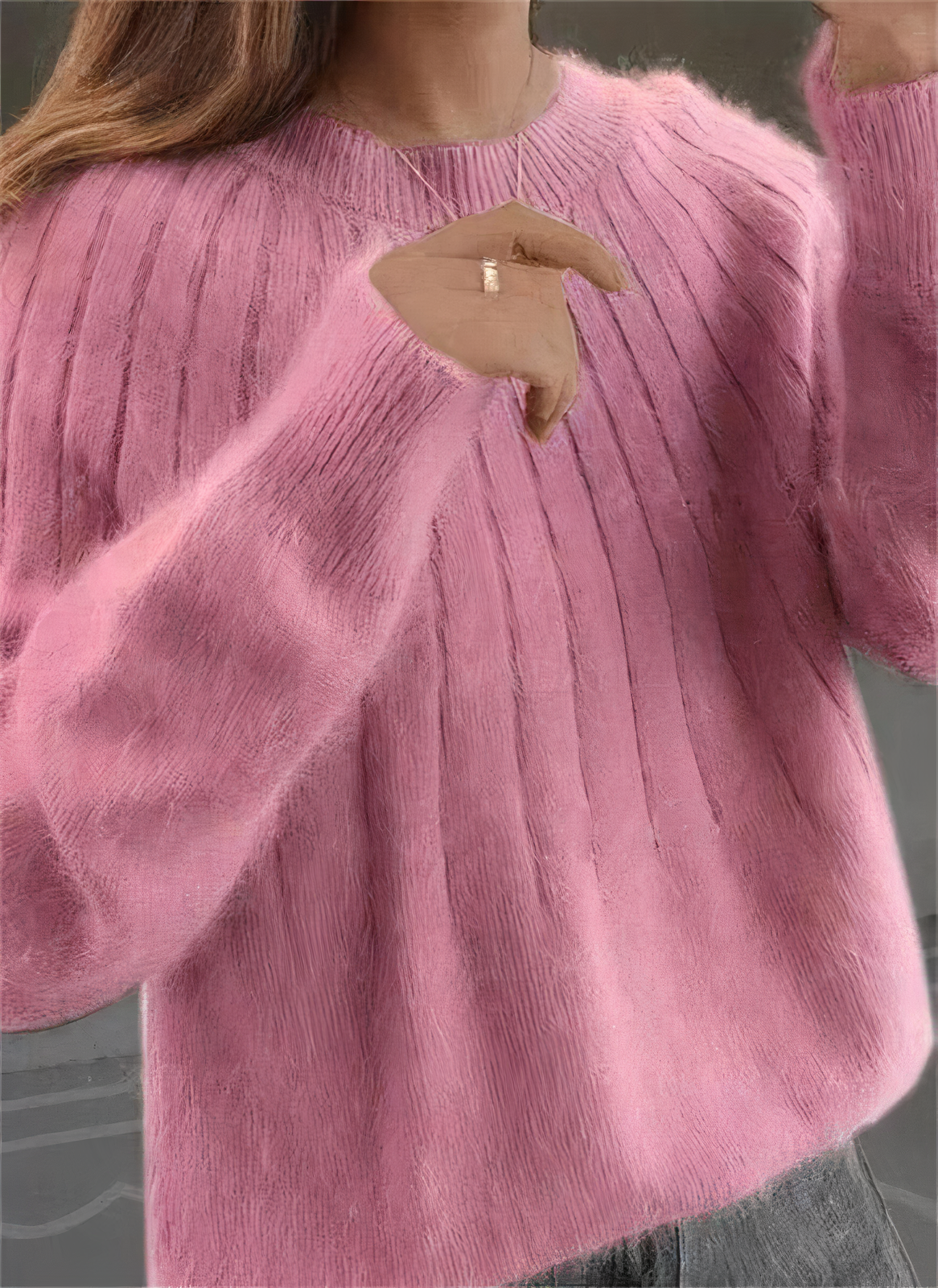 Fluffy knitted sweater - Frida