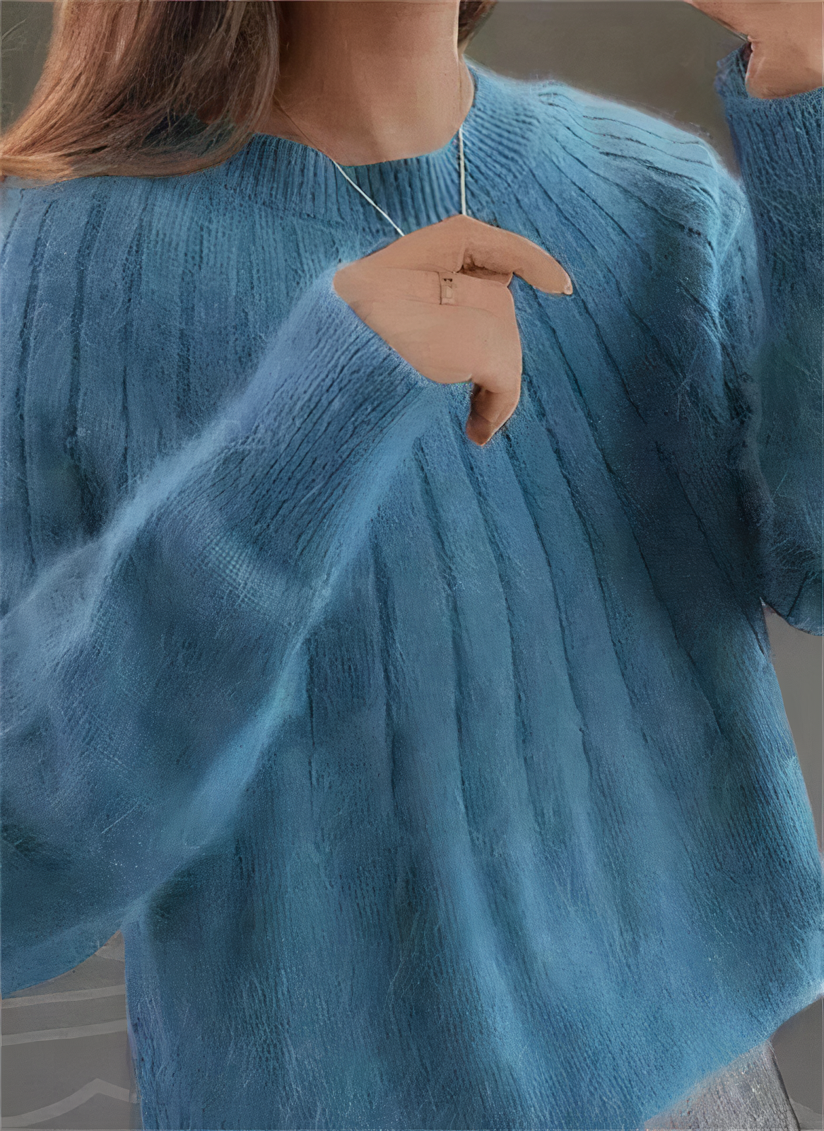 Fluffy knitted sweater - Frida