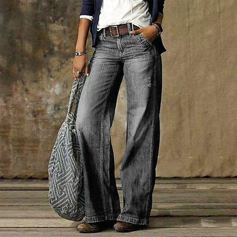 Céline - Elegant Wide Leg Denim Jeans