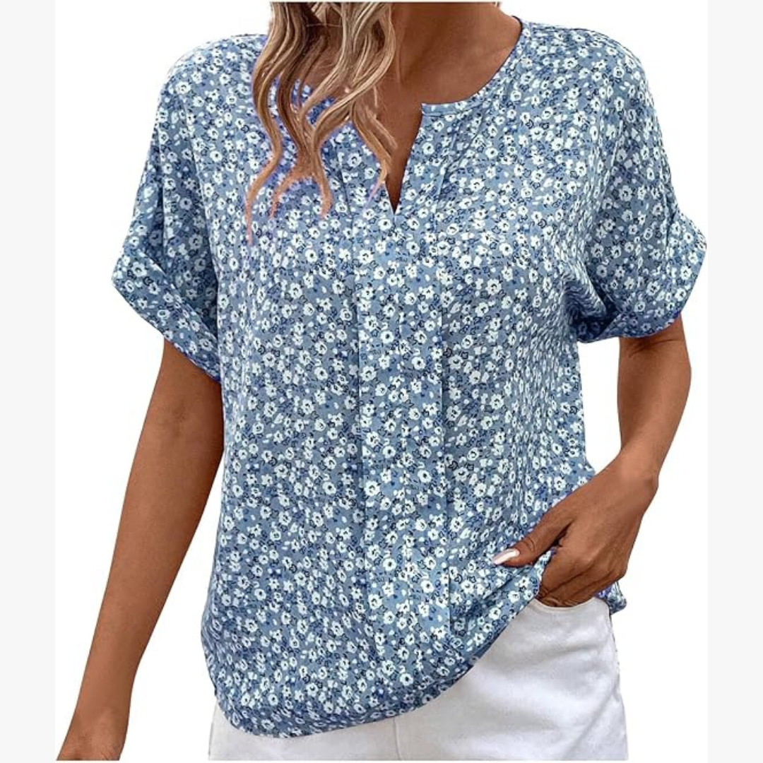 Vintage floral pattern ladies blouse