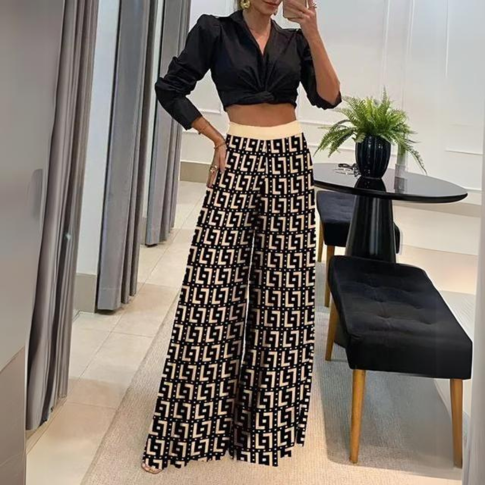 Tara - Elegant Women's Trousers with Elastic Waist