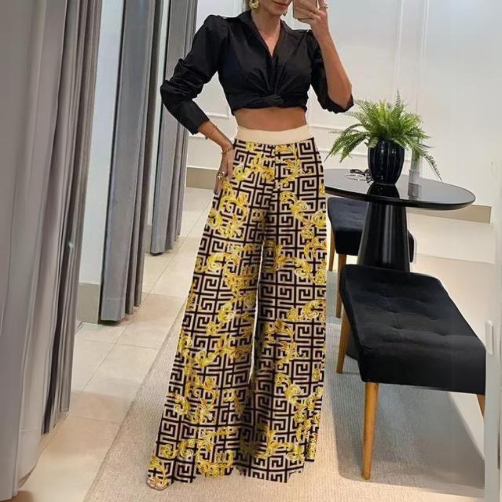 Tara - Elegant Women's Trousers with Elastic Waist