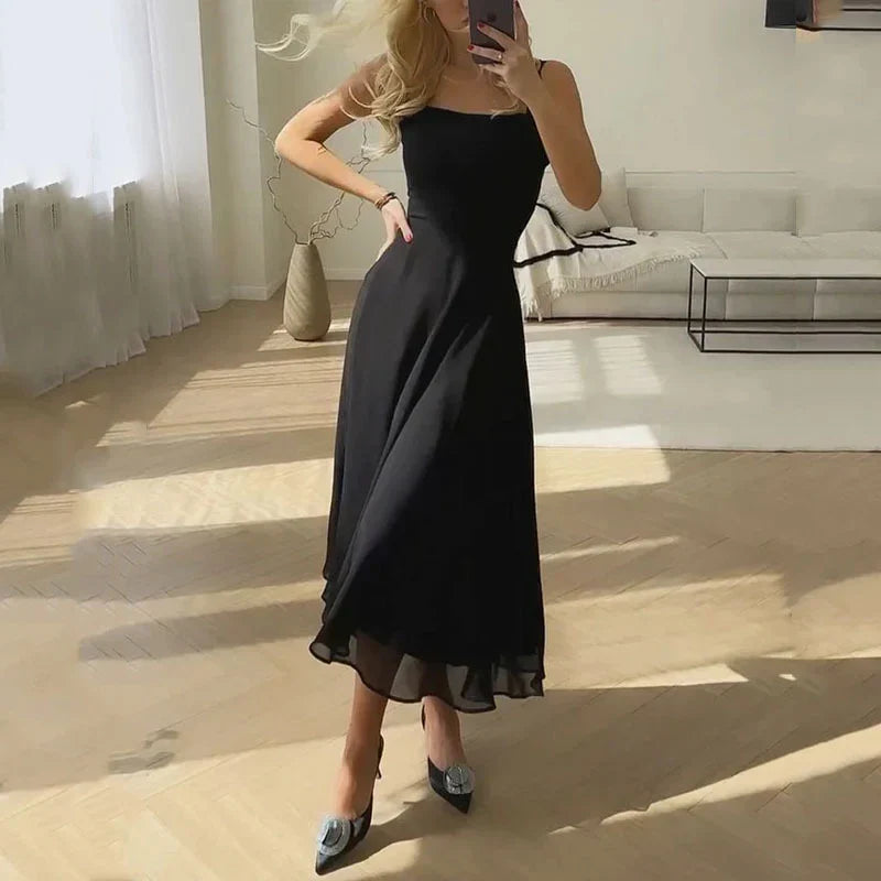 Shirlei - Elegant plain sleeveless dresses for women