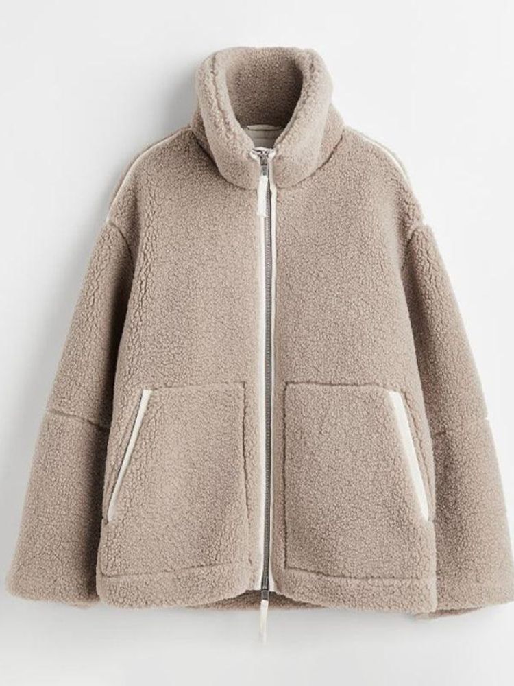 Women's plush fleece winter jacket - Rianne