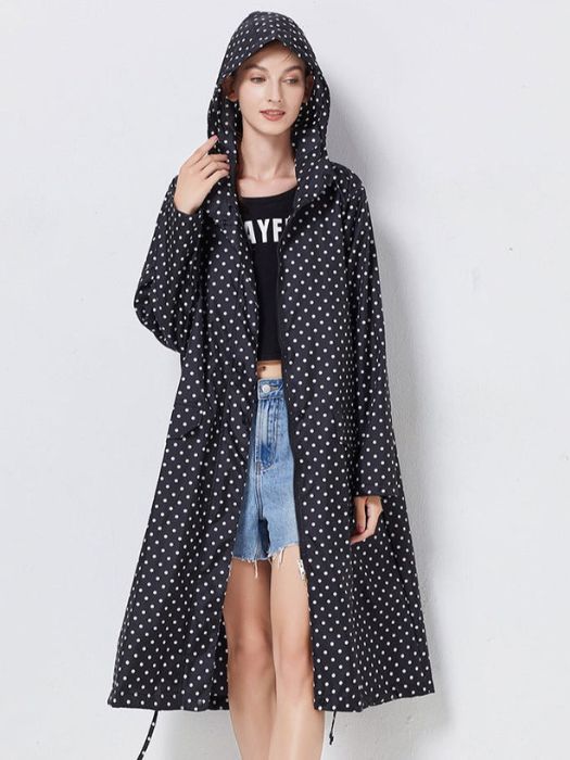 Stylish women's windbreaker raincoat - Rosalen
