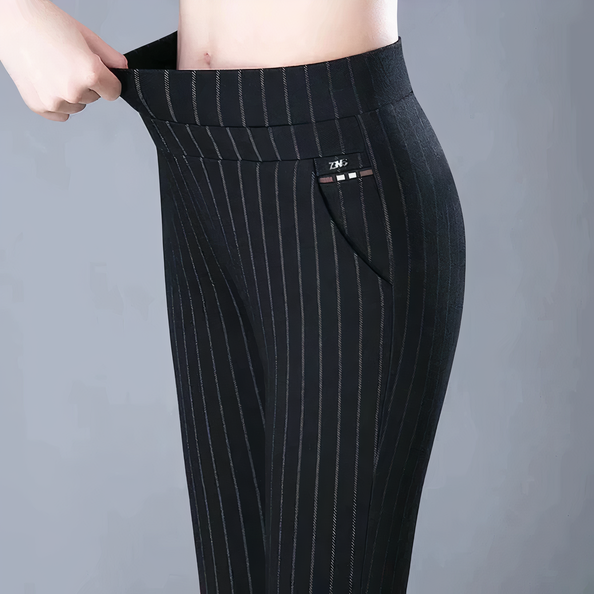 High-waisted stretch trousers - Rowan