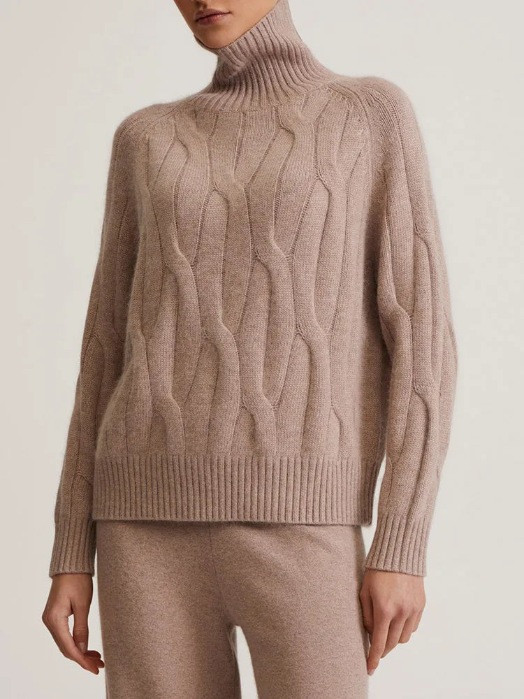 Delano knitted sweater with turtleneck for women